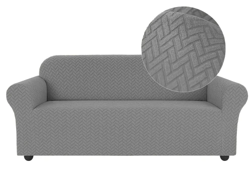 Pokrowiec na kanapę ŻAKARD Szary 3 osobowy