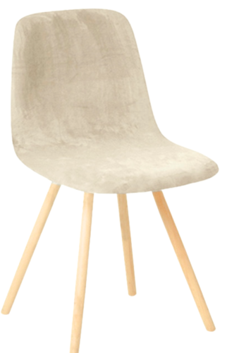 Pokrowiec na krzesło skandynawskie WELUR Kaszmirowy Beż