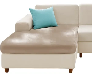 POKROWIEC NA KANAPĘ SIEDZISKO BEŻ CAPPUCCINO WELUR 165-200