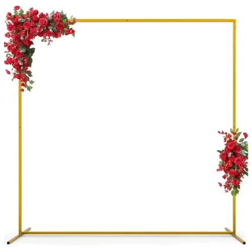 Stelaż na Balony Złoty KWADRAT 2m