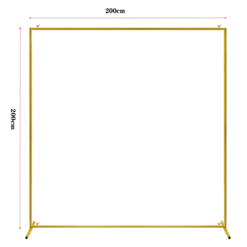 Stelaż na Balony Złoty KWADRAT 2m