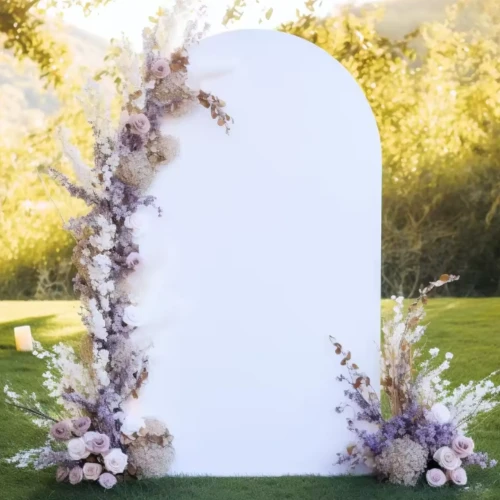 Zestaw Stelaż Złoty ŁUK + Pokrowiec BIAŁY 2M