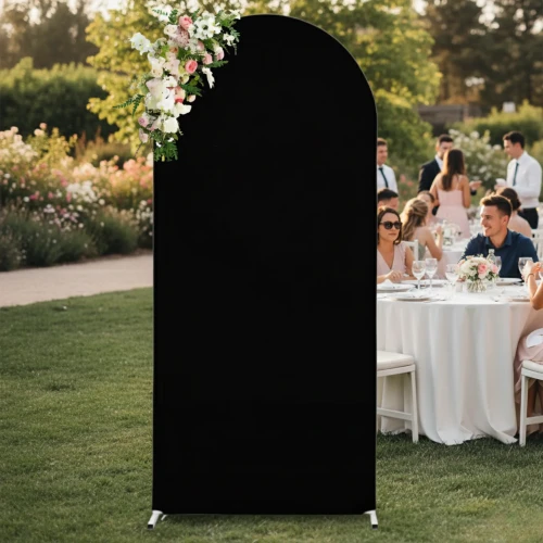 Zestaw Stelaż Złoty ŁUK + Pokrowiec CZARNY 2M