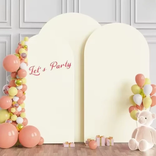 Zestaw Stelaż Złoty ŁUK + Pokrowiec BEŻ 2M