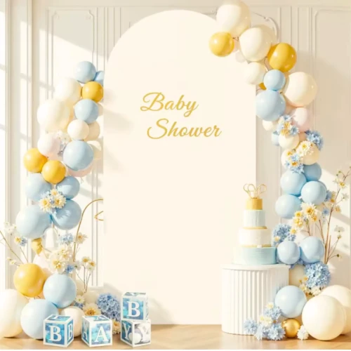 Zestaw Stelaż Złoty ŁUK + Pokrowiec BEŻ 2M