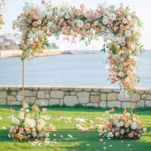 Zestaw Stelaż Złoty KWADRAT + 2 szt. Złote obciążniki