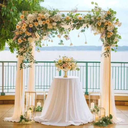 Zestaw Stelaż Złoty KWADRAT + 2 szt. Złote obciążniki