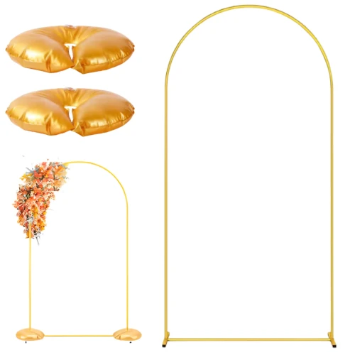 Zestaw Stelaż Złoty ŁUK + 2 szt. Złote obciążniki