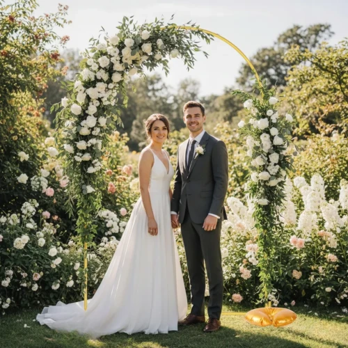 Zestaw Stelaż Złoty ŁUK + 2 szt. Złote obciążniki