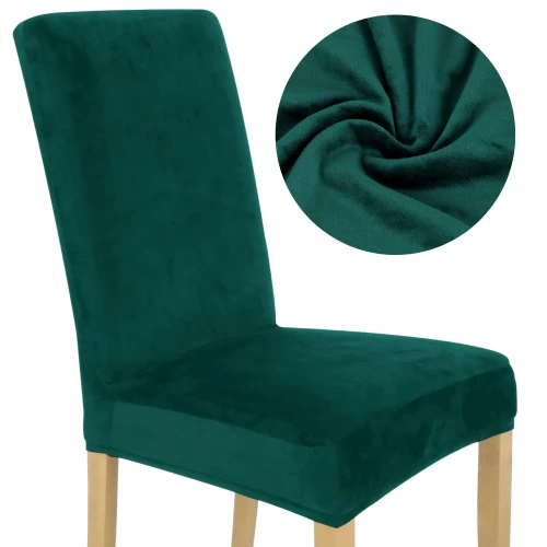 Pokrowiec na krzesło uniwersalny WELUR Butelkowa Zieleń