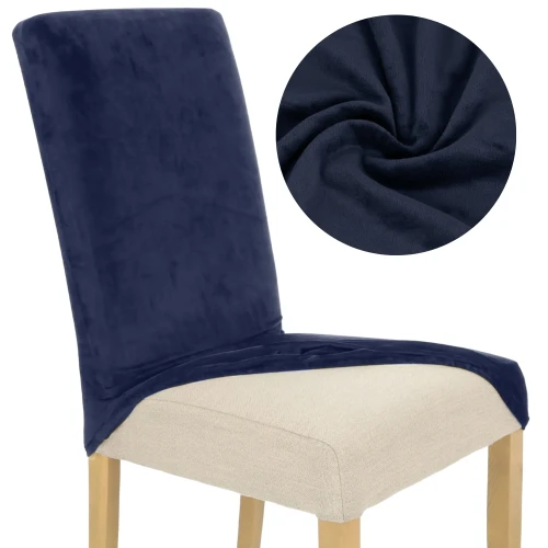 Pokrowiec na krzesło uniwersalny WELUR Granatowy