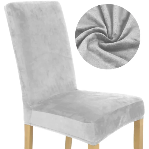 Pokrowiec na krzesło uniwersalny WELUR Jasny Szary