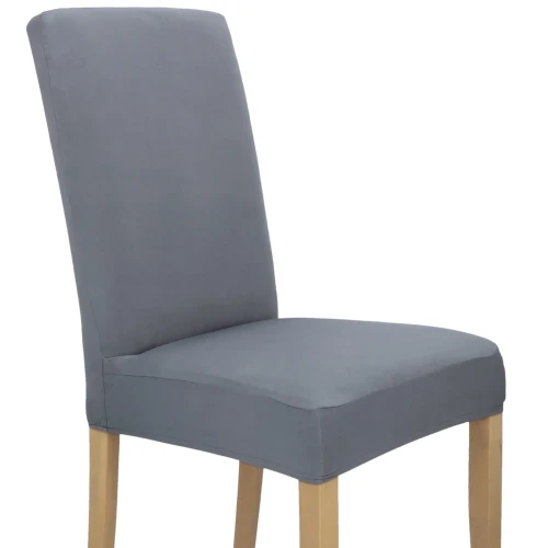 Pokrowiec na krzesło uniwersalny GŁADKI Stalowy