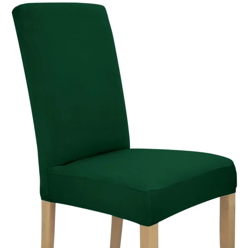 Pokrowiec na krzesło uniwersalny GŁADKI Butelkowa Zieleń