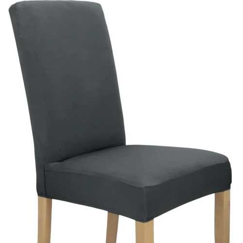 Pokrowiec na krzesło uniwersalny GŁADKI Grafitowy