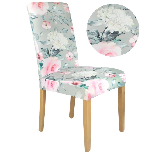 Pokrowiec na krzesło uniwersalny GŁADKI Róże