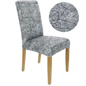 Pokrowiec na krzesło uniwersalny GŁADKI Kamienna Szarość