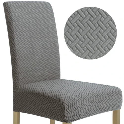 Pokrowiec na krzesło uniwersalny ŻAKARD Szary