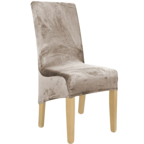 Pokrowiec na krzesło XL WELUR Popiel