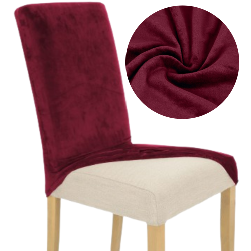 Pokrowiec na krzesło uniwersalny WELUR Bordowy