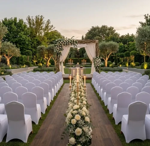 Pokrowiec na krzesło bankietowe 250 gsm GŁADKI Biały