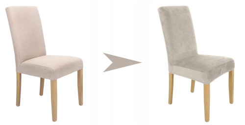 Pokrowiec na krzesło uniwersalny WELUR Popiel