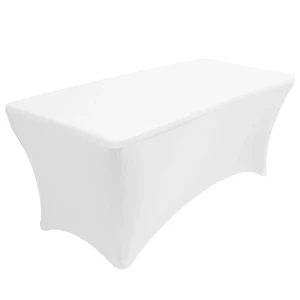 Pokrowiec na stół cateringowy bankietowy GŁADKI Biały 180x76 cm
