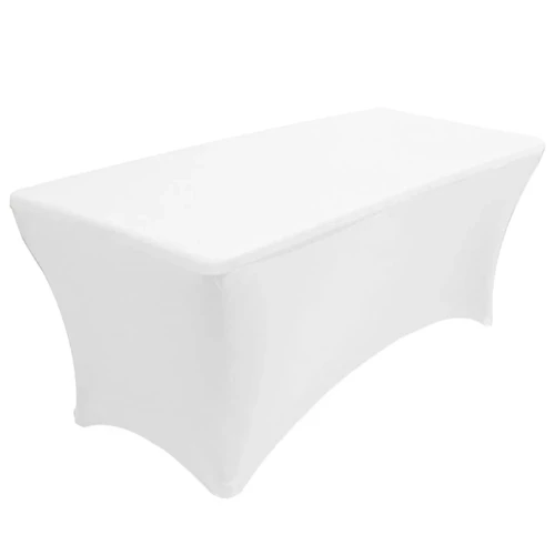 Pokrowiec na stół cateringowy bankietowy GŁADKI Biały 180x76 cm