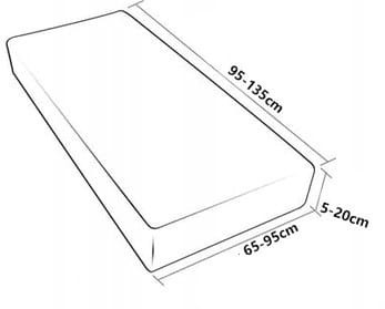 Pokrowiec na siedzisko kanapy WELURSzary 95-135 cm