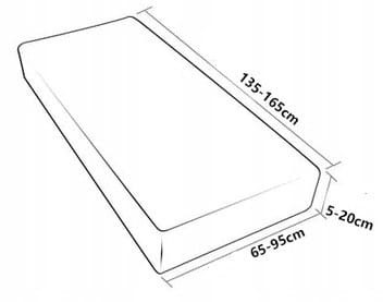 Pokrowiec na kanapę siedzisko WELUR Jasny Szary 135-165 cm