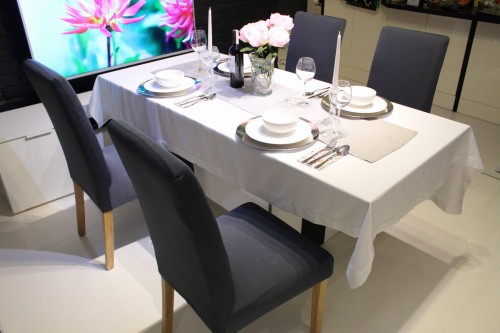 Pokrowiec na krzesło uniwersalny GŁADKI Grafitowy