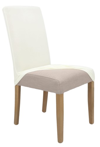 Pokrowiec na krzesło uniwersalny GŁADKI Ecru