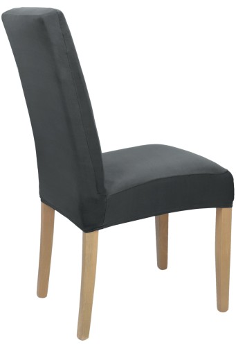 Pokrowiec na krzesło uniwersalny GŁADKI Grafitowy