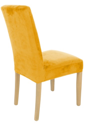 Pokrowiec na krzesło uniwersalny WELUR Musztardowy