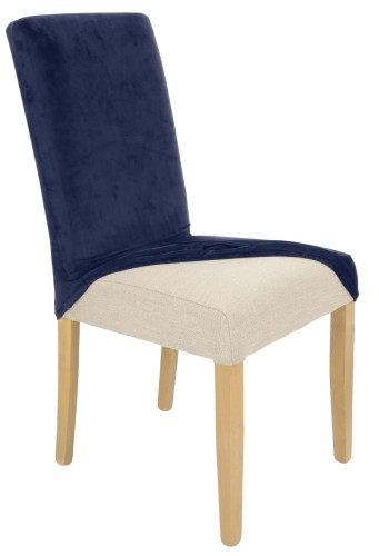 Pokrowiec na krzesło uniwersalny WELUR Granatowy