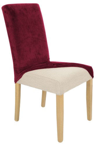 Pokrowiec na krzesło uniwersalny WELUR Bordowy