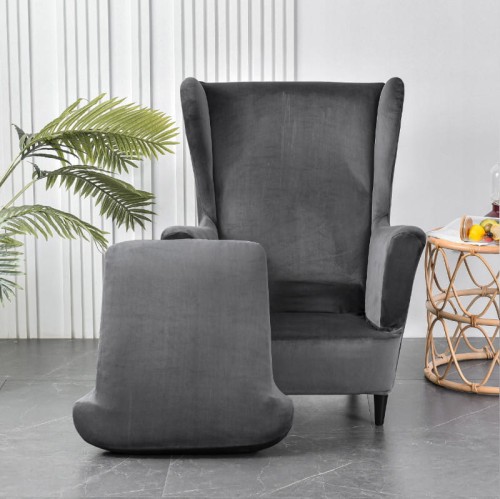 Pokrowiec na fotel USZAK WELUR Szary