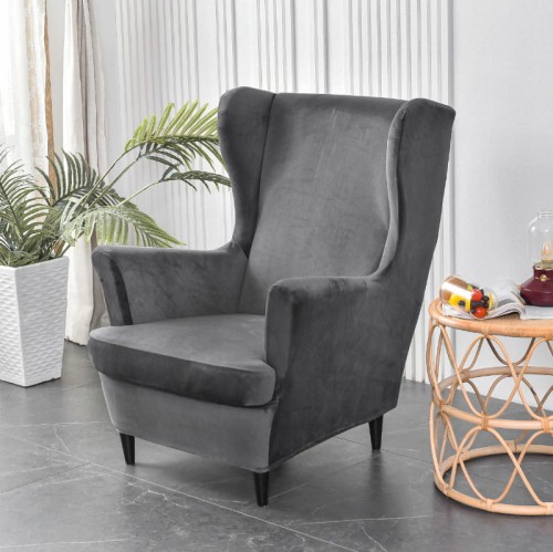 Pokrowiec na fotel USZAK WELUR Szary