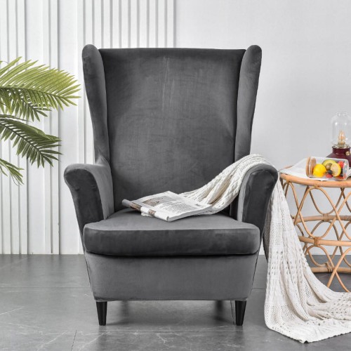 Pokrowiec na fotel USZAK WELUR Szary