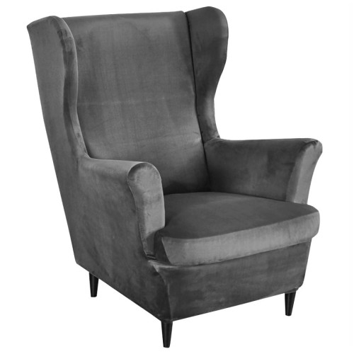 Pokrowiec na fotel USZAK WELUR Szary