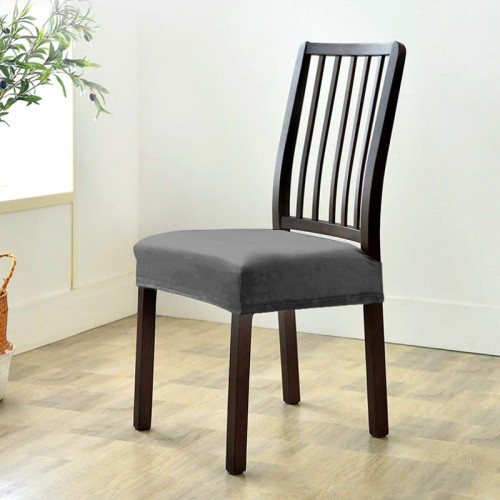 Pokrowiec na siedzisko krzesła 50x50 cm WELUR Szary