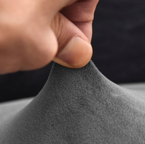 Pokrowiec na siedzisko krzesła 50x50 cm WELUR Szary