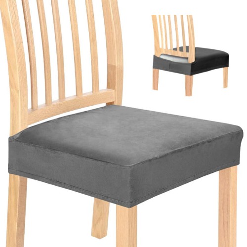 Pokrowiec na siedzisko krzesła 50x50 cm WELUR Szary