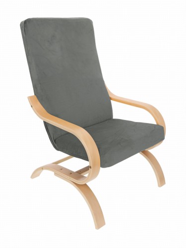 Pokrowiec na fotel FINKA WELUR Szary