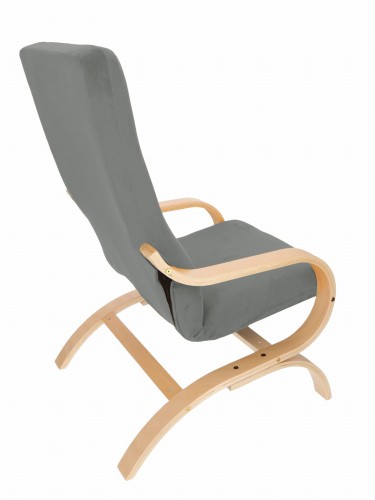 Pokrowiec na fotel FINKA WELUR Szary