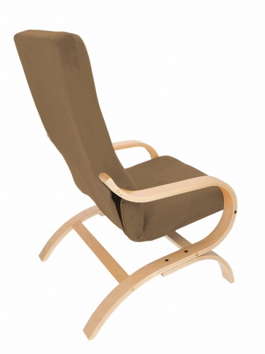 Pokrowiec na fotel FINKA WELUR Kakaowy Brąz