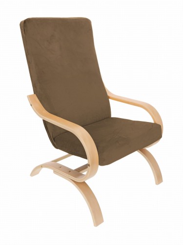 Pokrowiec na fotel FINKA WELUR Kakaowy Brąz