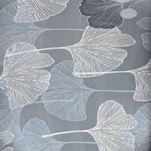 Pokrowiec na fotel USZAK GŁADKI Szare Liście