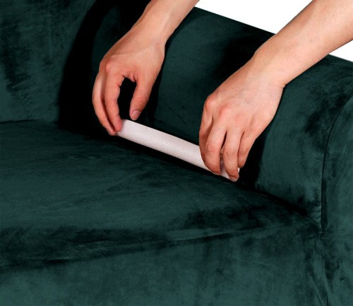 Pokrowiec na kanapę WELUR Butelkowa Zieleń 4 osobowy