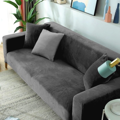 Pokrowiec na kanapę WELUR Szary 3 osobowy